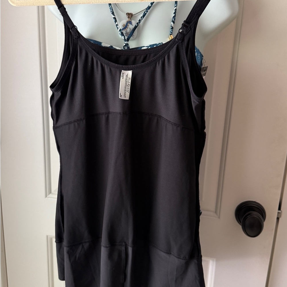 Flexees Black Sleeveless bodysuit.